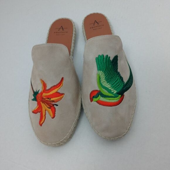 Aquatalia Blair Espadrille Embroidered Flat - Picture 1 of 13